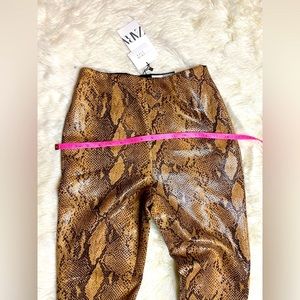 ZARA SNAKESKIN PANTS